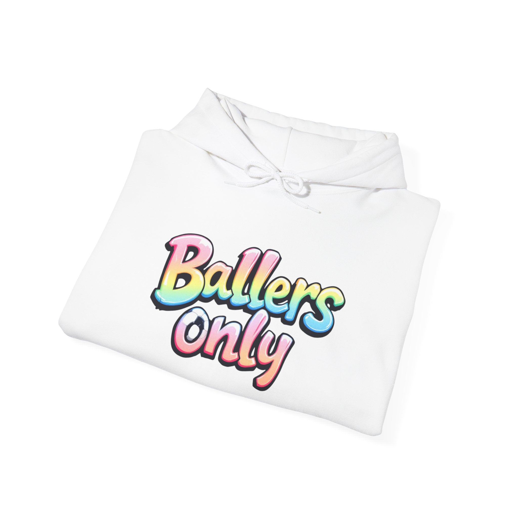 Lady Ballers Pastel Hooded White Sweatshirt